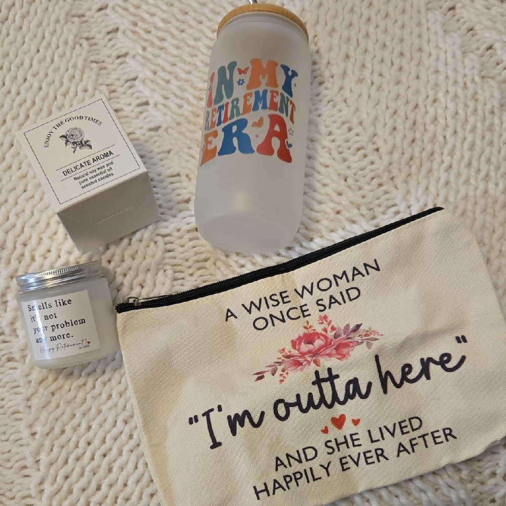 Retirement Gift Set with Pouch and Candle